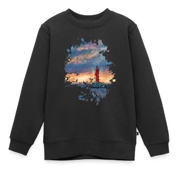 Leuchtturm - Kinder Premium Organic Sweatshirt - Schwarz - Vorne - AI Model Kid Female (0cm)