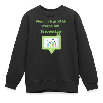 Investor Baby - Kinder Premium Organic Sweatshirt - Schwarz - Vorne - AI Model Kid Female (0cm)