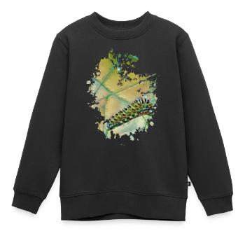 Raupe - Kinder Premium Organic Sweatshirt - Schwarz - Vorne - AI Model Kid Female (0cm)