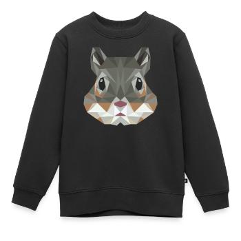 Chipmunk Art Puristische Tierwelt Natur - Kinder Premium Organic Sweatshirt - Schwarz - Vorne - AI Model Kid Female (0cm)
