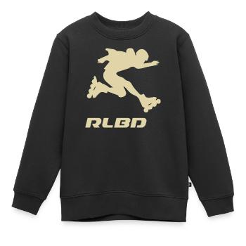 skater jump Rollerblader hell - Kinder Premium Organic Sweatshirt - Schwarz - Vorne - AI Model Kid Female (0cm)