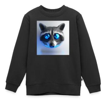 Raton laveur collectionneur de saphir - Sweat Premium enfant bio - noir - Devant - AI Model Kid Female (0cm)