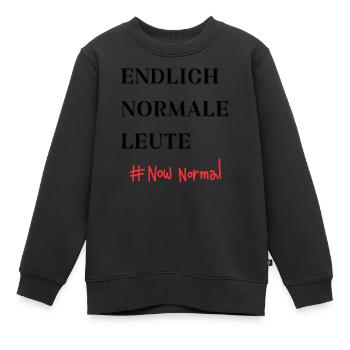 Endlich Normale Leute #now normal - Kinder Premium Organic Sweatshirt - Schwarz - Vorne - AI Model Kid Female (0cm)
