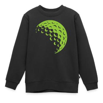 Balle de golf - Sweat Premium enfant bio - noir - Devant - AI Model Kid Female (0cm)