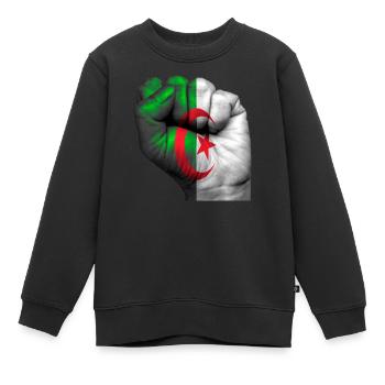 Erste Algerien - Kinder Premium Organic Sweatshirt - Schwarz - Vorne - AI Model Kid Female (0cm)