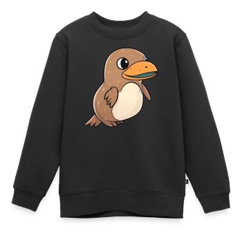 Schnabeltier - Kinder Premium Organic Sweatshirt - Schwarz - Vorne - AI Model Kid Female (0cm)