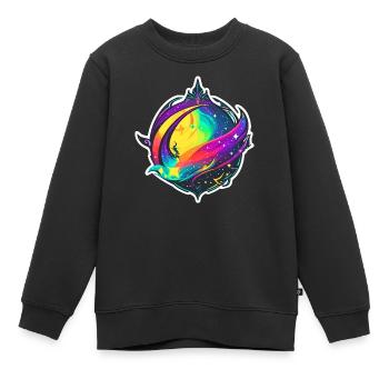 Erstaunlicher Raum - Kinder Premium Organic Sweatshirt - Schwarz - Vorne - AI Model Kid Female (0cm)