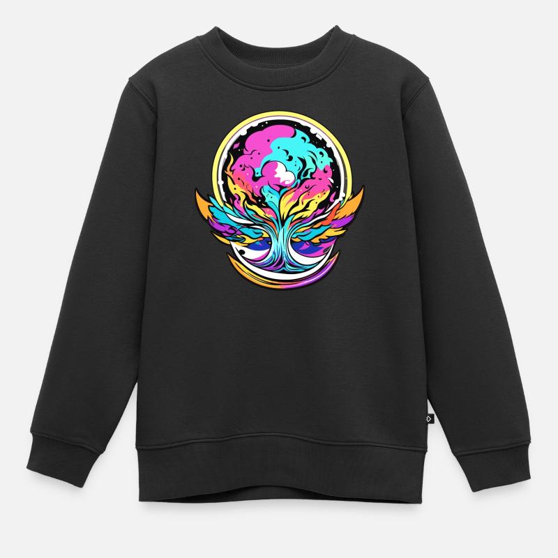Arbre de vie - Sweat Premium enfant bio - noir