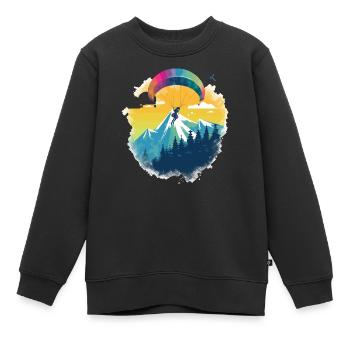 Paragleiten Marco - Kinder Premium Organic Sweatshirt - Schwarz - Vorne - AI Model Kid Female (0cm)