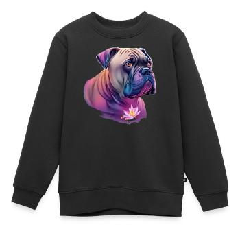 Cane corso - Sweat Premium enfant bio - noir - Devant - AI Model Kid Female (0cm)