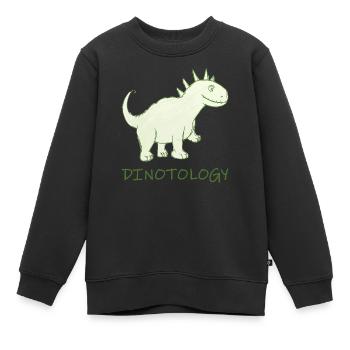 Dinotologie - Kinder Premium Organic Sweatshirt - Schwarz - Vorne - AI Model Kid Female (0cm)