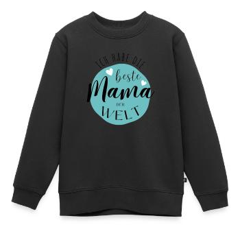 BESTE MAMA - Baby Geschenkidee Muttertag - Kinder Premium Organic Sweatshirt - Schwarz - Vorne - AI Model Kid Female (0cm)