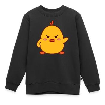 Angry Chicken - Kinder Premium Organic Sweatshirt - Schwarz - Vorne - AI Model Kid Female (0cm)