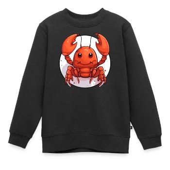 Redo the crayfish - Kids Premium Organic Sweatshirt - black - Front - AI Model Kid Female (0cm)