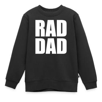 Rad dad - Kinder Premium Organic Sweatshirt - Schwarz - Vorne - AI Model Kid Female (0cm)