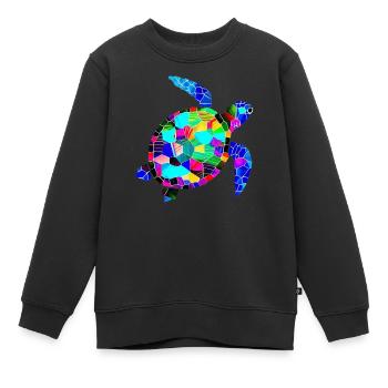 Sea Turtle - Kinder Premium Organic Sweatshirt - Schwarz - Vorne - AI Model Kid Female (0cm)