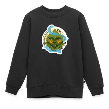 de la terre - Sweat Premium enfant bio - noir - Devant - AI Model Kid Female (0cm)