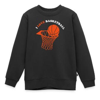 Ballsport - Kinder Premium Organic Sweatshirt - Schwarz - Vorne - AI Model Kid Female (0cm)