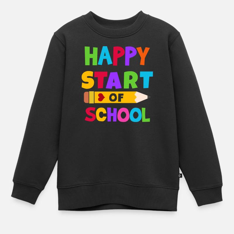 Froher Schulstart Schulbeginn Geschenk - Kinder Premium Organic Sweatshirt - Schwarz