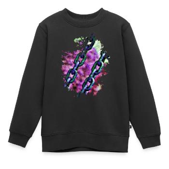 Ketten - Kinder Premium Organic Sweatshirt - Schwarz - Vorne - AI Model Kid Female (0cm)