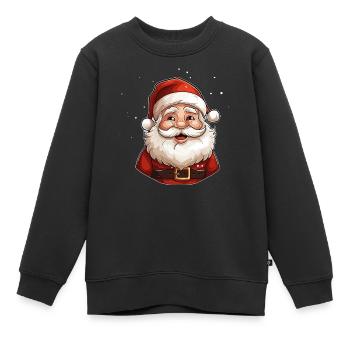Santa Claus - Kinder Premium Organic Sweatshirt - Schwarz - Vorne - AI Model Kid Female (0cm)