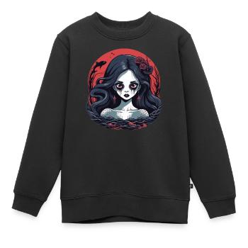 Dunkle Meerjungfrau - Kinder Premium Organic Sweatshirt - Schwarz - Vorne - AI Model Kid Female (0cm)
