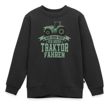 Aus dem Weg ich muss Traktor fahren Bauer - Kinder Premium Organic Sweatshirt - Schwarz - Vorne - AI Model Kid Female (0cm)