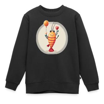 crevette - Sweat Premium enfant bio - noir - Devant - AI Model Kid Female (0cm)