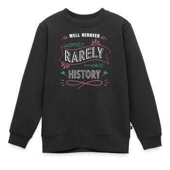 2019 all people patriarchy obama quote - Kinder Premium Organic Sweatshirt - Schwarz - Vorne - AI Model Kid Female (0cm)