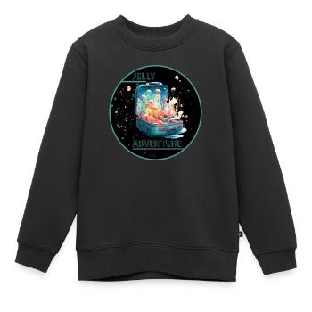 Jelly Adventure - trendy Quallen Print - Kinder Premium Organic Sweatshirt - Schwarz - Vorne - AI Model Kid Female (0cm)