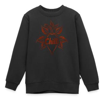 be Chilli - Kinder Premium Organic Sweatshirt - Schwarz - Vorne - AI Model Kid Female (0cm)