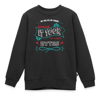 jokes statement dads favorite fathersday geek - Kinder Premium Organic Sweatshirt - Schwarz - Vorne - AI Model Kid Female (0cm)