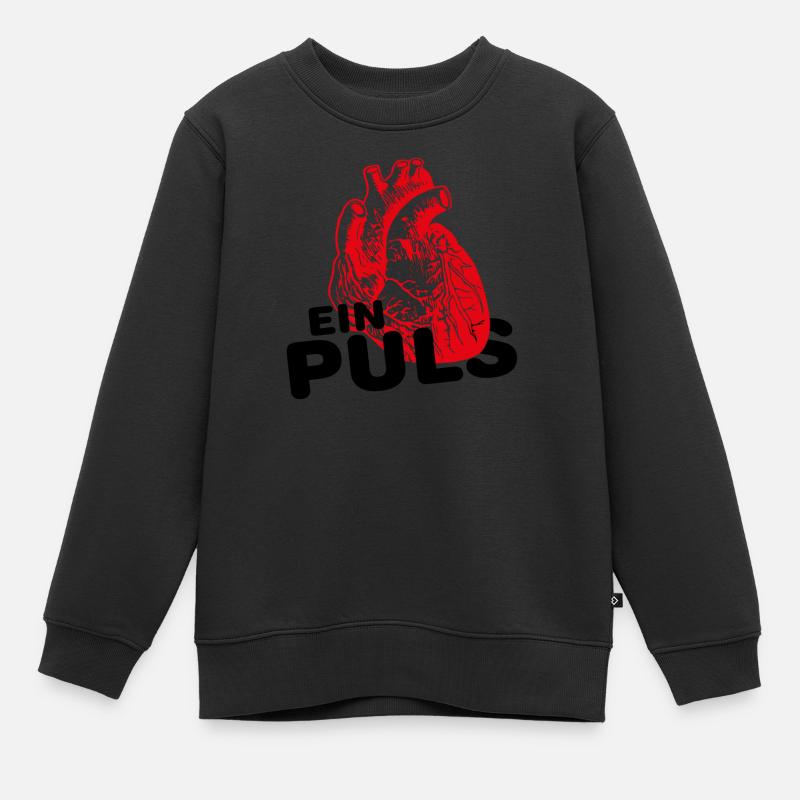Une impulsion - Cœur - Sweat Premium enfant bio - noir