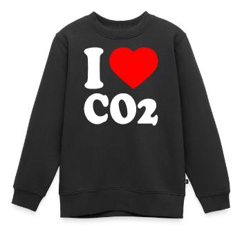 I love co2 - Kinder Premium Organic Sweatshirt - Schwarz - Vorne - AI Model Kid Female (0cm)