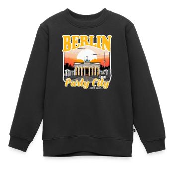 Berlin ville de fête - Sweat Premium enfant bio - noir - Devant - AI Model Kid Female (0cm)