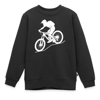 Vététiste dynamique - Sweat Premium enfant bio - noir - Devant - AI Model Kid Female (0cm)