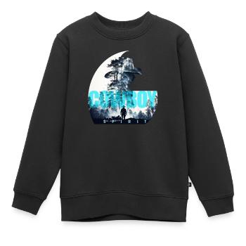 cowboy spirit - Kinder Premium Organic Sweatshirt - Schwarz - Vorne - AI Model Kid Female (0cm)