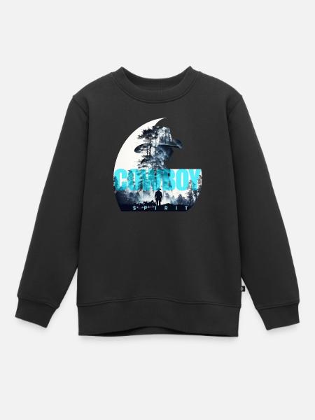 cowboy spirit - Kinder Premium Organic Sweatshirt - Schwarz