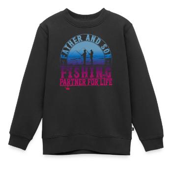 fisch, fisch, angeln, see, meer, angeln, fauna, exotisch - Kinder Premium Organic Sweatshirt - Schwarz - Vorne - AI Model Kid Female (0cm)