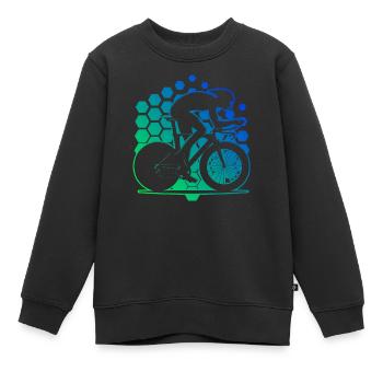 Road Bike Road Cyclist Road Bike Men Road Cycling - Kids Premium Organic Sweatshirt - black - Front - AI Model Kid Female (0cm)