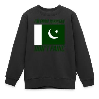 Pakistan : Ne paniquez pas - Sweat Premium enfant bio - noir - Devant - AI Model Kid Female (0cm)