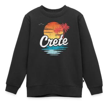 Kreta - Kinder Premium Organic Sweatshirt - Schwarz - Vorne - AI Model Kid Female (0cm)