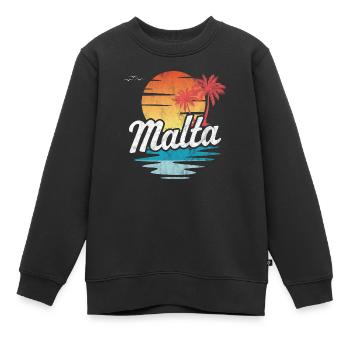 Malte - Sweat Premium enfant bio - noir - Devant - AI Model Kid Female (0cm)