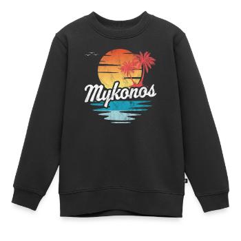 Mykonos - Sweat Premium enfant bio - noir - Devant - AI Model Kid Female (0cm)