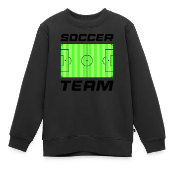 rasen fussball soccer team - Kinder Premium Organic Sweatshirt - Schwarz - Vorne - AI Model Kid Female (0cm)