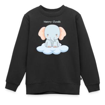 Heavy Clouds - Kinder Premium Organic Sweatshirt - Schwarz - Vorne - AI Model Kid Female (0cm)