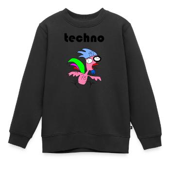 techno hahn - Kinder Premium Organic Sweatshirt - Schwarz - Vorne - AI Model Kid Female (0cm)