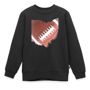 Ohio (United States) | real football | Map - Kids Premium Organic Sweatshirt - black - Front - AI Model Kid Female (0cm)