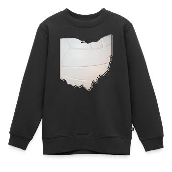 Ohio (United States) | real volleyball | Map - Kids Premium Organic Sweatshirt - black - Front - AI Model Kid Female (0cm)