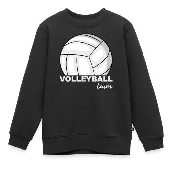 Équipe de volley-ball - Sweat Premium enfant bio - noir - Devant - AI Model Kid Female (0cm)